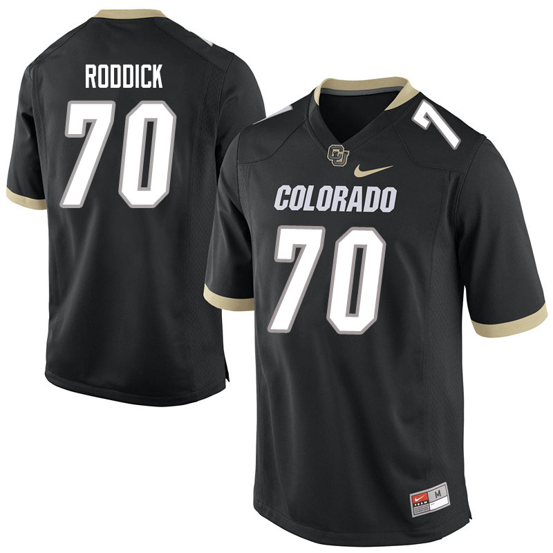 Men #70 Casey Roddick Colorado Buffaloes College Football Jerseys Sale-Black - Click Image to Close